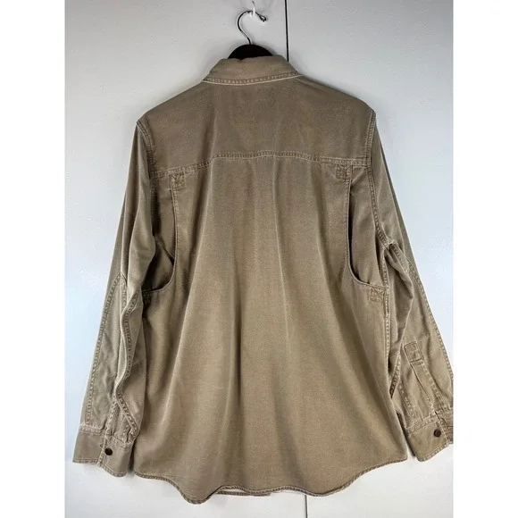 Levi's Copper Clothing Button Down Shirt Jacket Mens Medium Tan Cotton - Picture 4 of 13